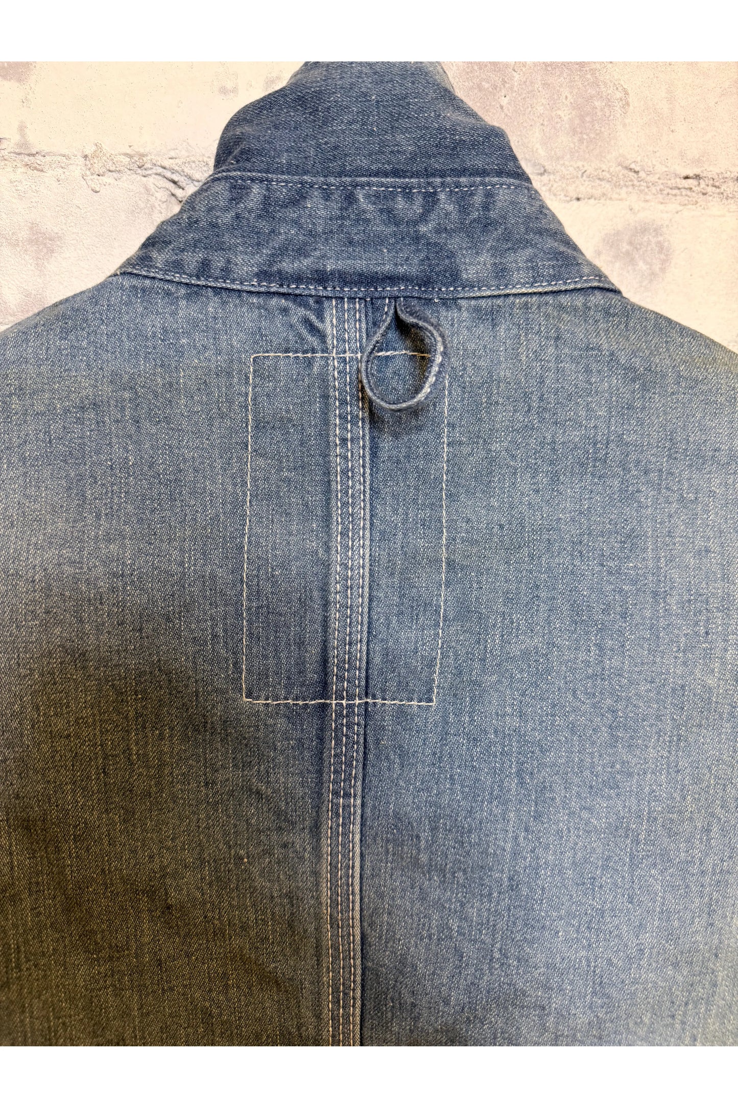 Denim Used-Wash Coveralls - Indigo