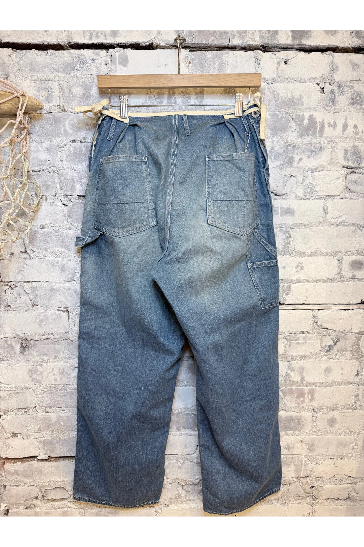 Denim Side Open Painter Pants - Used Wash