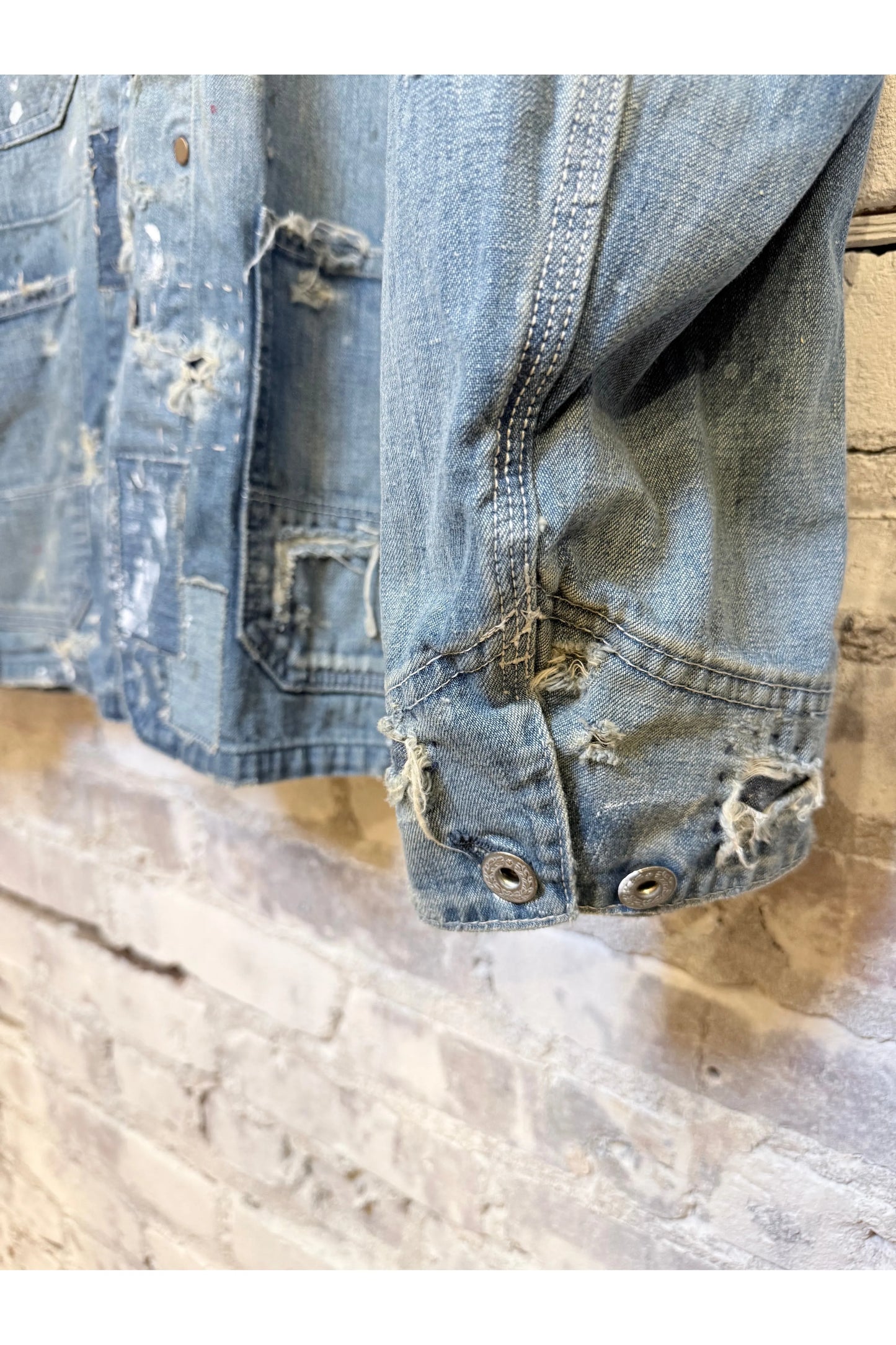 Customized Denim Coverall Jacket - Indigo