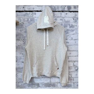 BASICGOODNESS Light-Terry/Fluff Hoodie - Heatheryumm Oats - DUNE + SALT