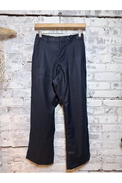 FAVOLAMOVE CASHMERE BLEND FRENCH SAILOR PANT - Deeply Navy