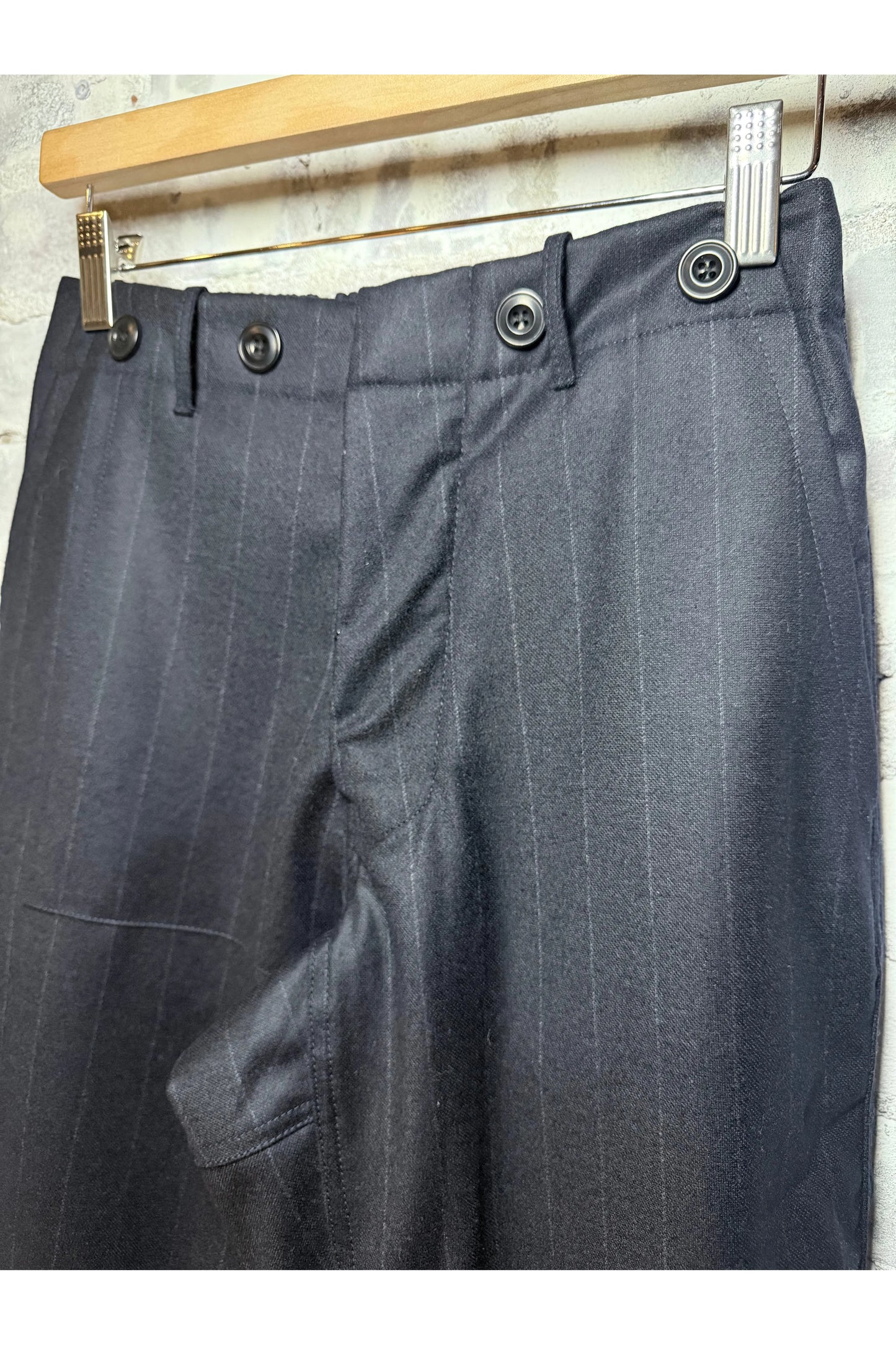 FAVOLAMOVE CASHMERE BLEND FRENCH SAILOR PANT - Deeply Navy