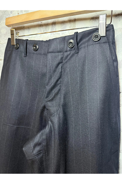 FAVOLAMOVE CASHMERE BLEND FRENCH SAILOR PANT - Deeply Navy