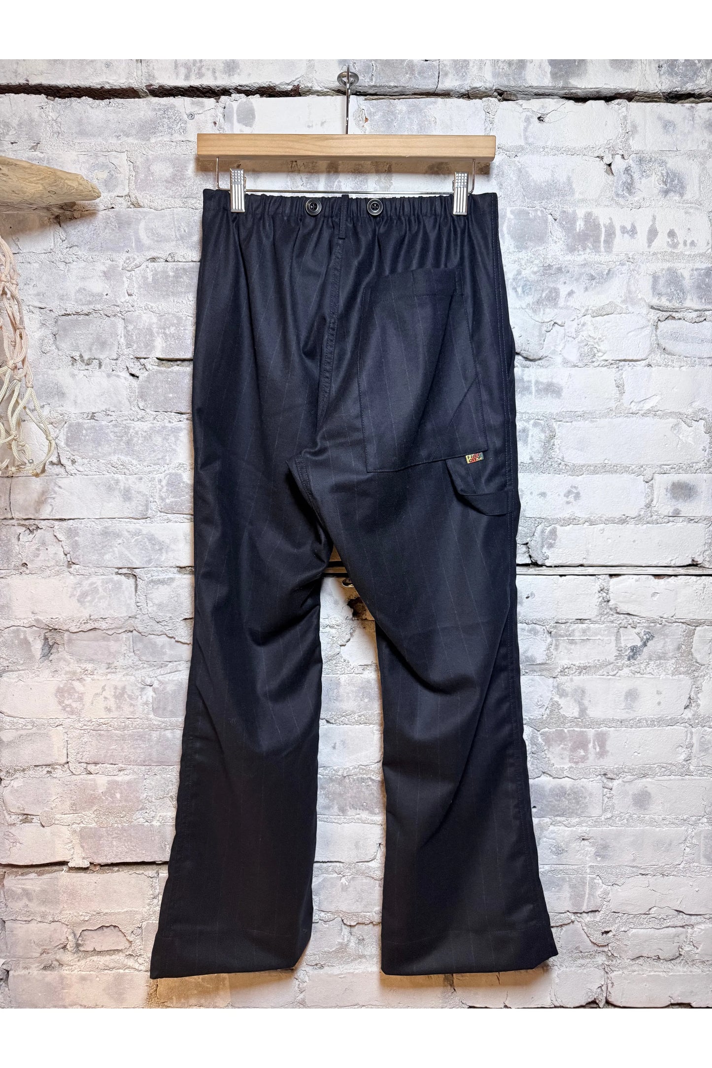 FAVOLAMOVE CASHMERE BLEND FRENCH SAILOR PANT - Deeply Navy