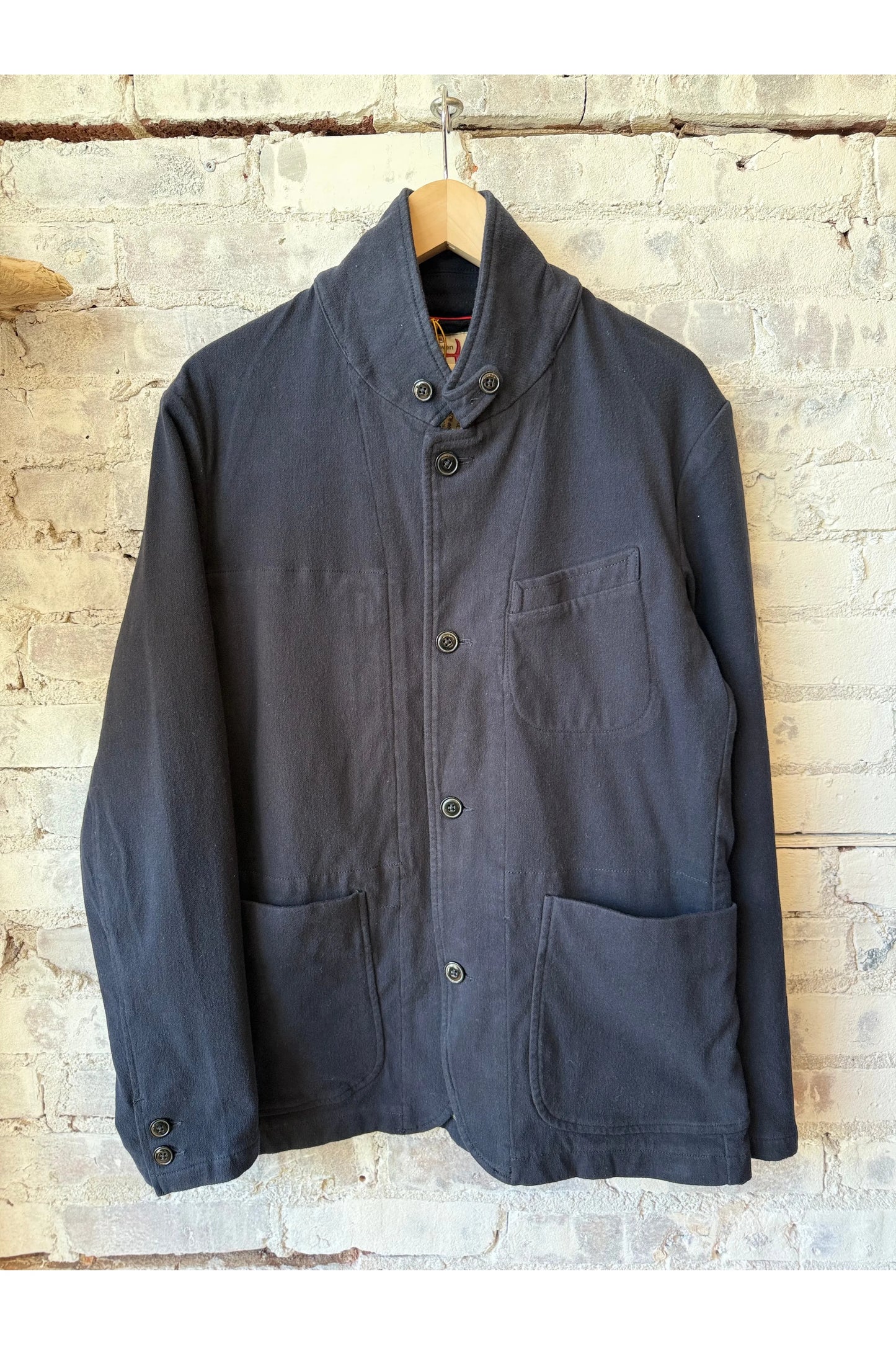 Moleskin Trap Blazer - Dark Navy