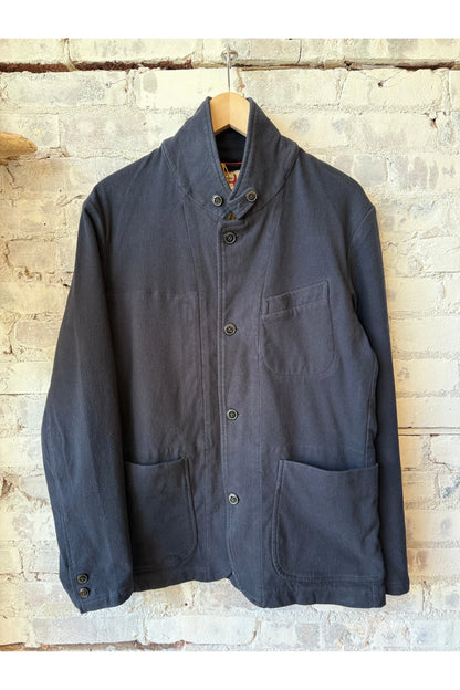 Moleskin Trap Blazer - Dark Navy