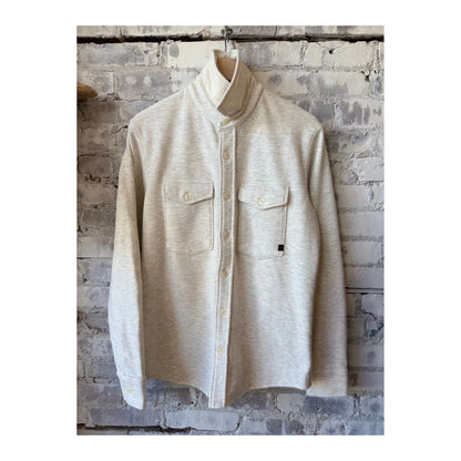 Pique Fleece Workshirt - Chalk Heather - DUNE + SALT