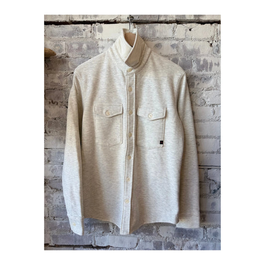 Pique Fleece Workshirt - Chalk Heather - DUNE + SALT