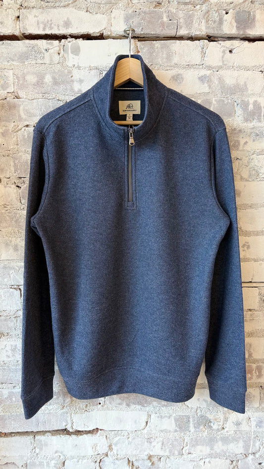 Bobby Cashmist Fleece 1/4 Zip - Navy Heather - DUNE + SALT