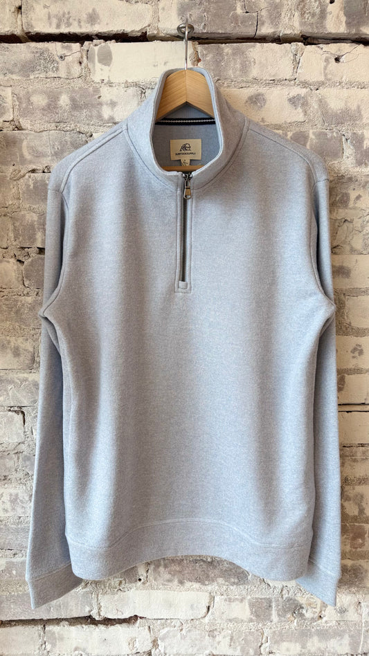 Bobby Cashmist Fleece 1/4 Zip - Light Blue Heather - DUNE + SALT