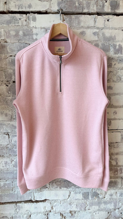 Bobby Cashmist Fleece 1/4 Zip - Pink Heather - DUNE + SALT