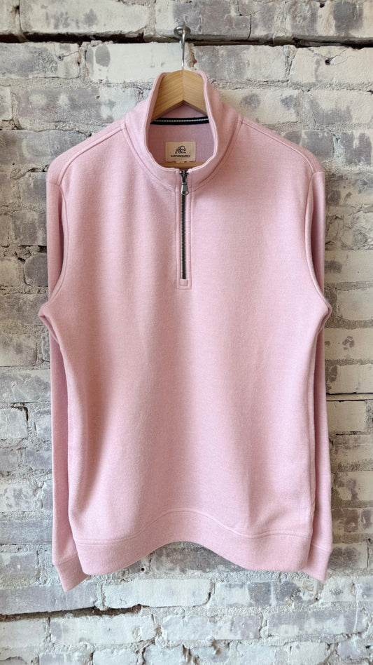 Bobby Cashmist Fleece 1/4 Zip - Pink Heather - DUNE + SALT