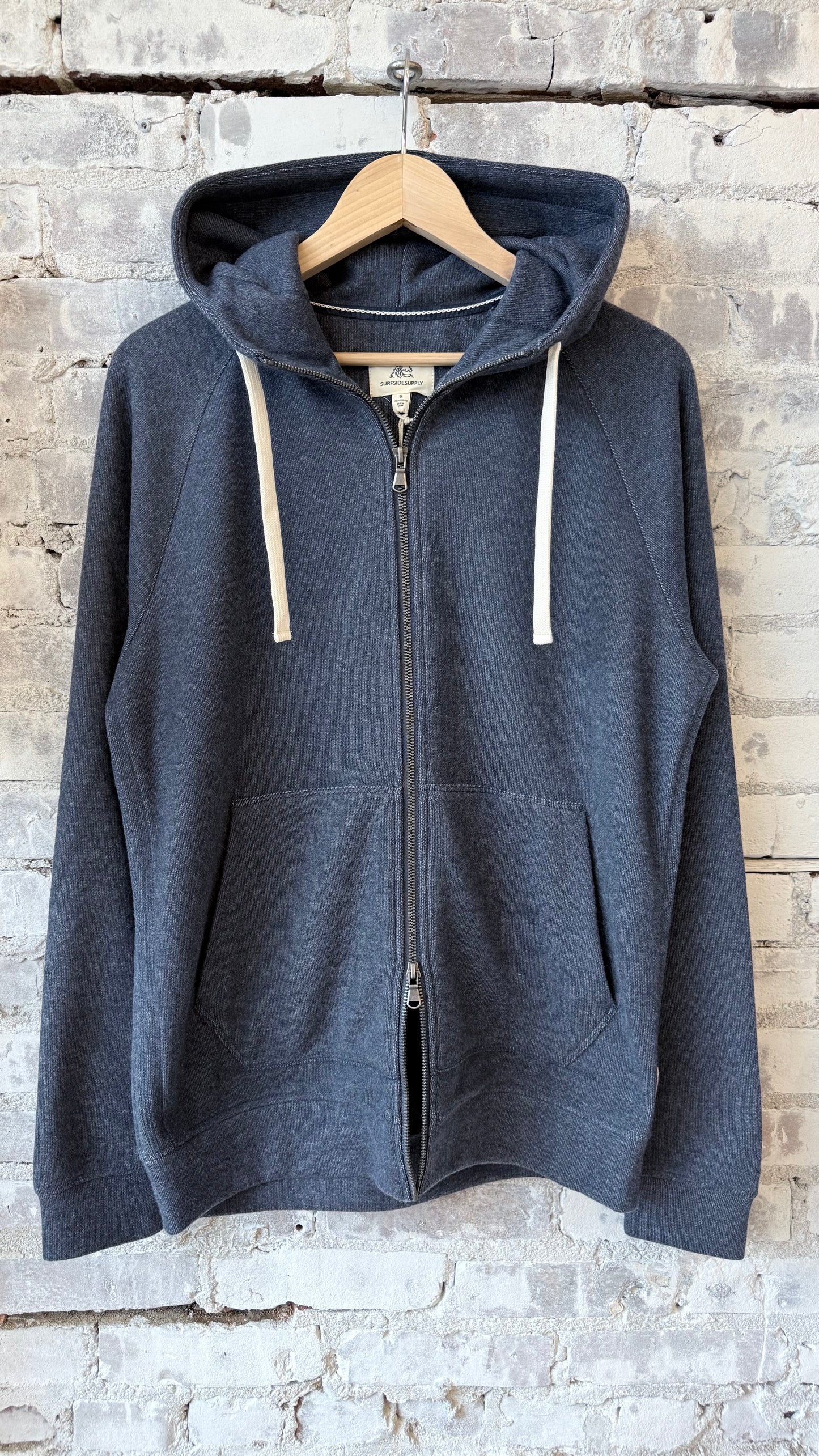 Danny Cashmist Fleece Full-Zip Hoodie - Navy Heather - DUNE + SALT