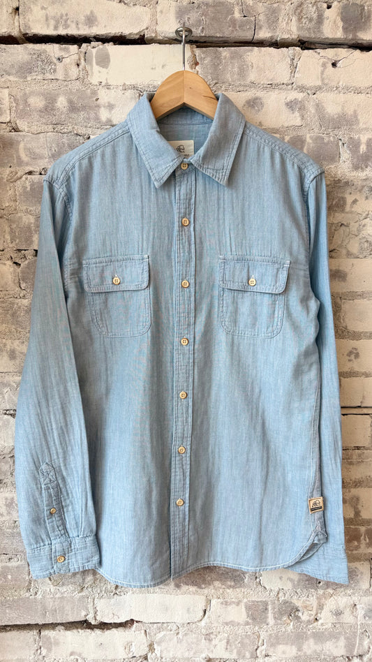 Zhu Double Gauze Shirt - Blue - DUNE + SALT