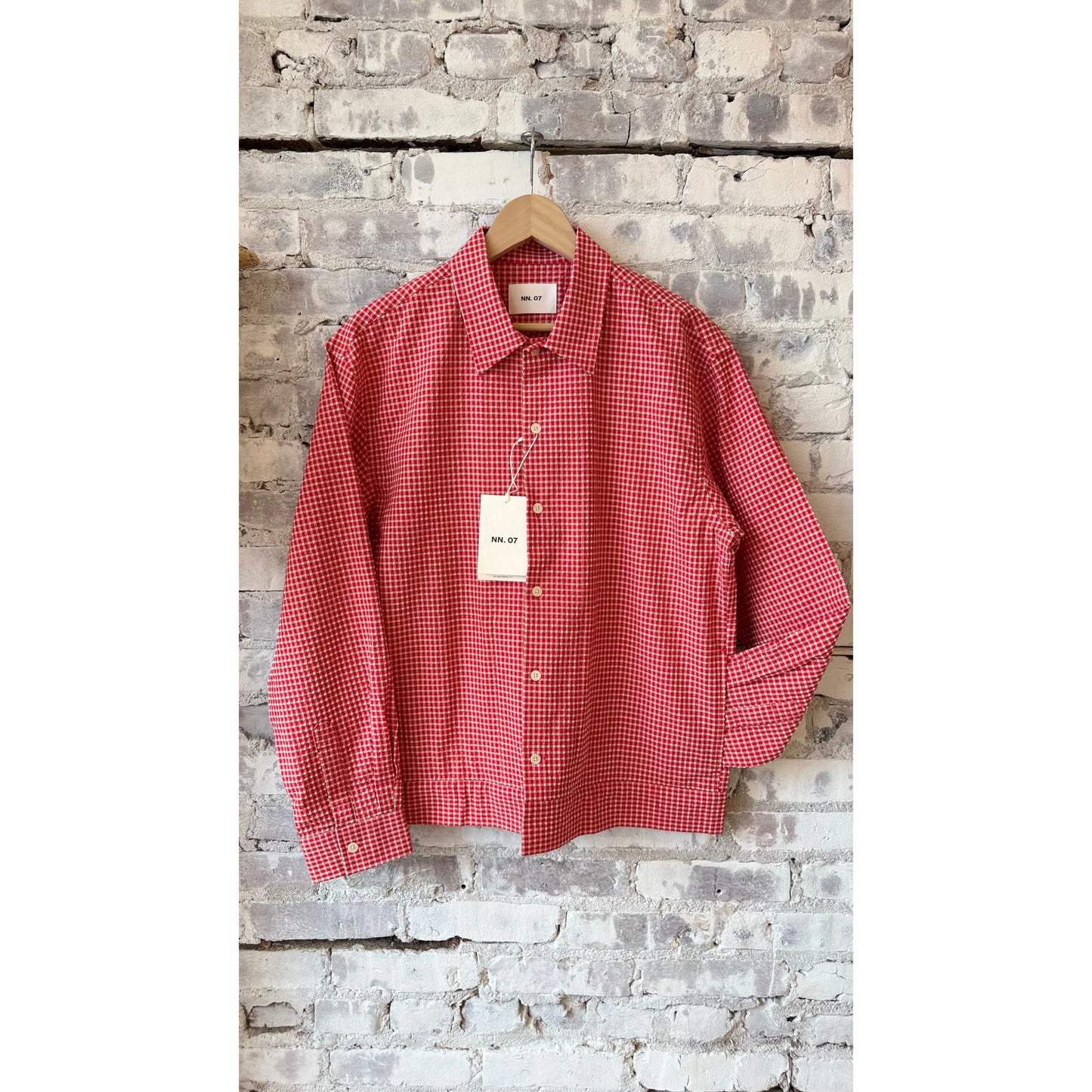 Reed Seersucker Overshirt - Chilli Glow - DUNE + SALT