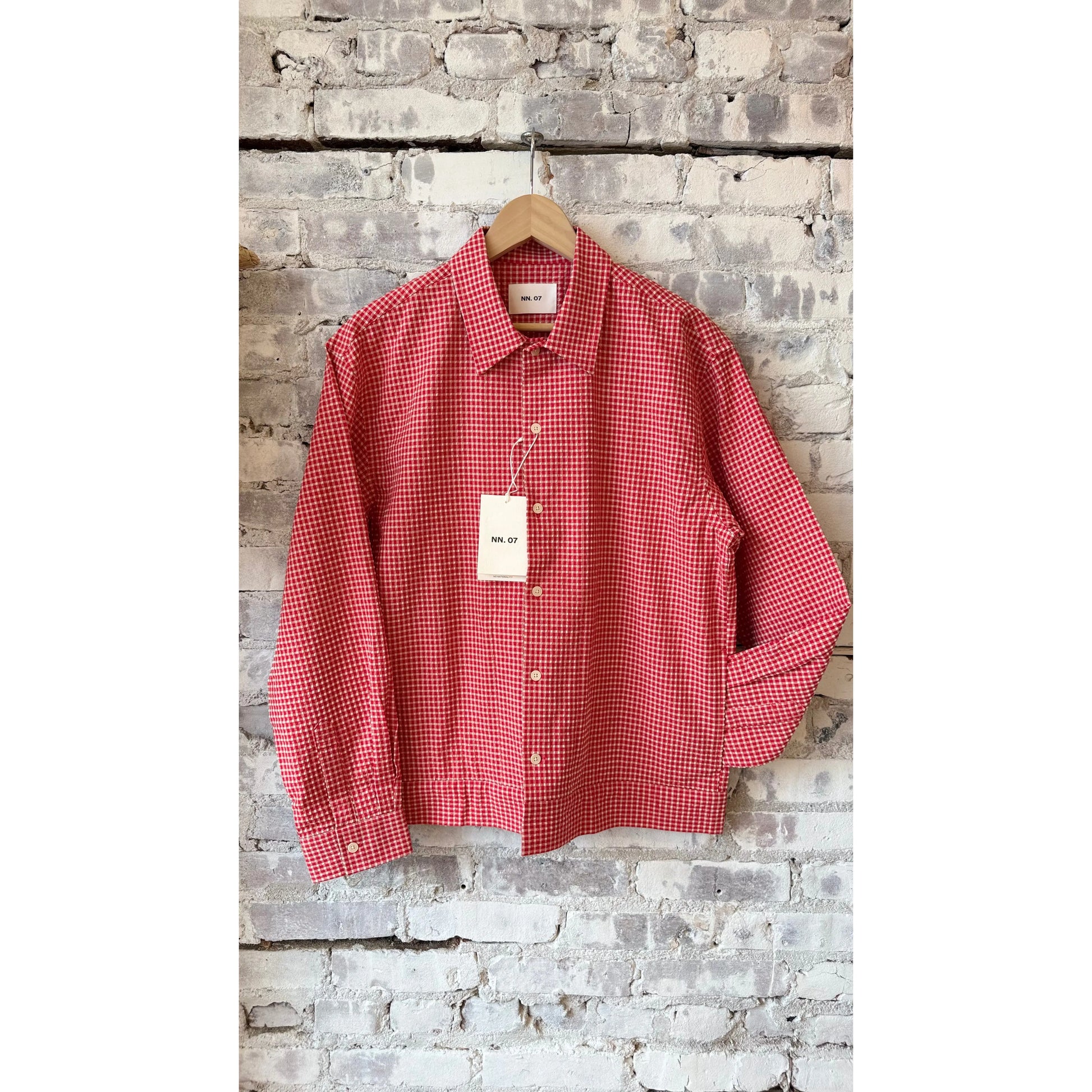 Reed Seersucker Overshirt - Chilli Glow - DUNE + SALT