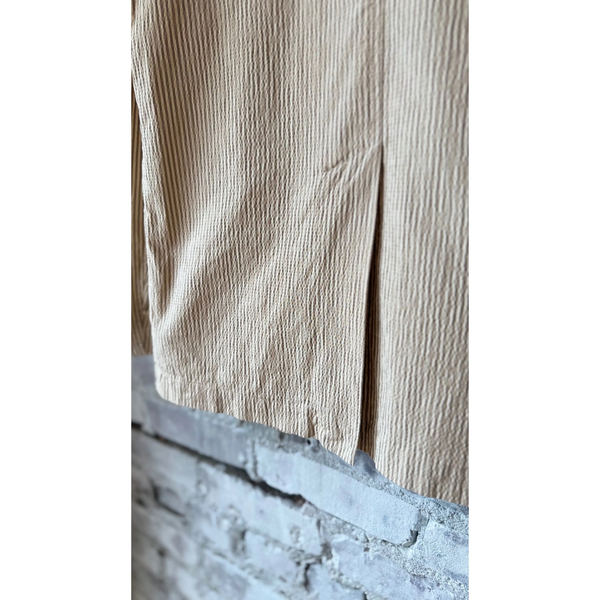 Brest Unlined Blazer - Sand/White Stripe - DUNE + SALT
