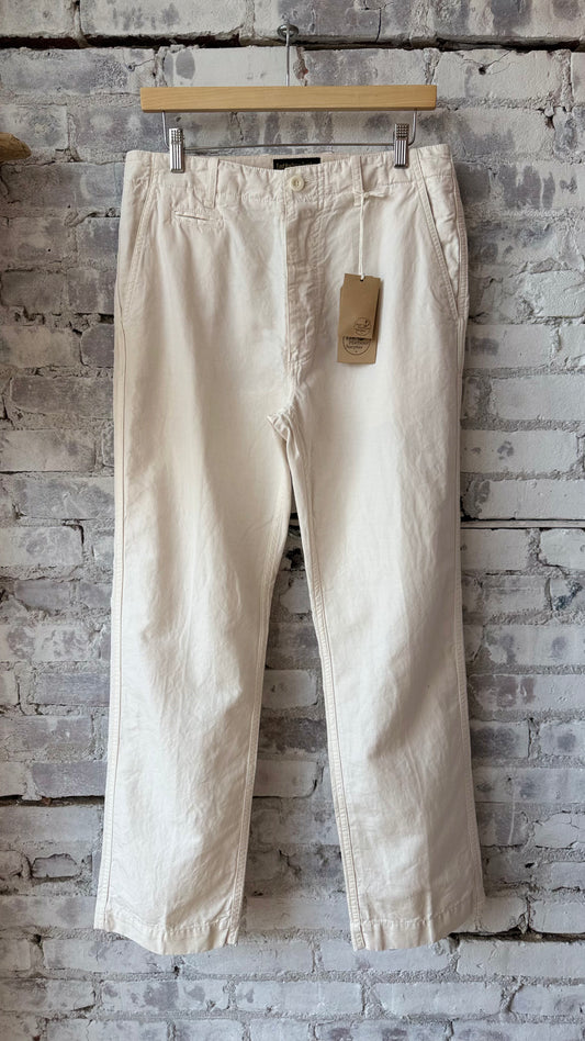 Axel Cotton Linen Chino Pant - Off White - DUNE + SALT