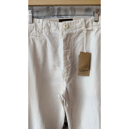 Axel Cotton Linen Chino Pant - Off White - DUNE + SALT