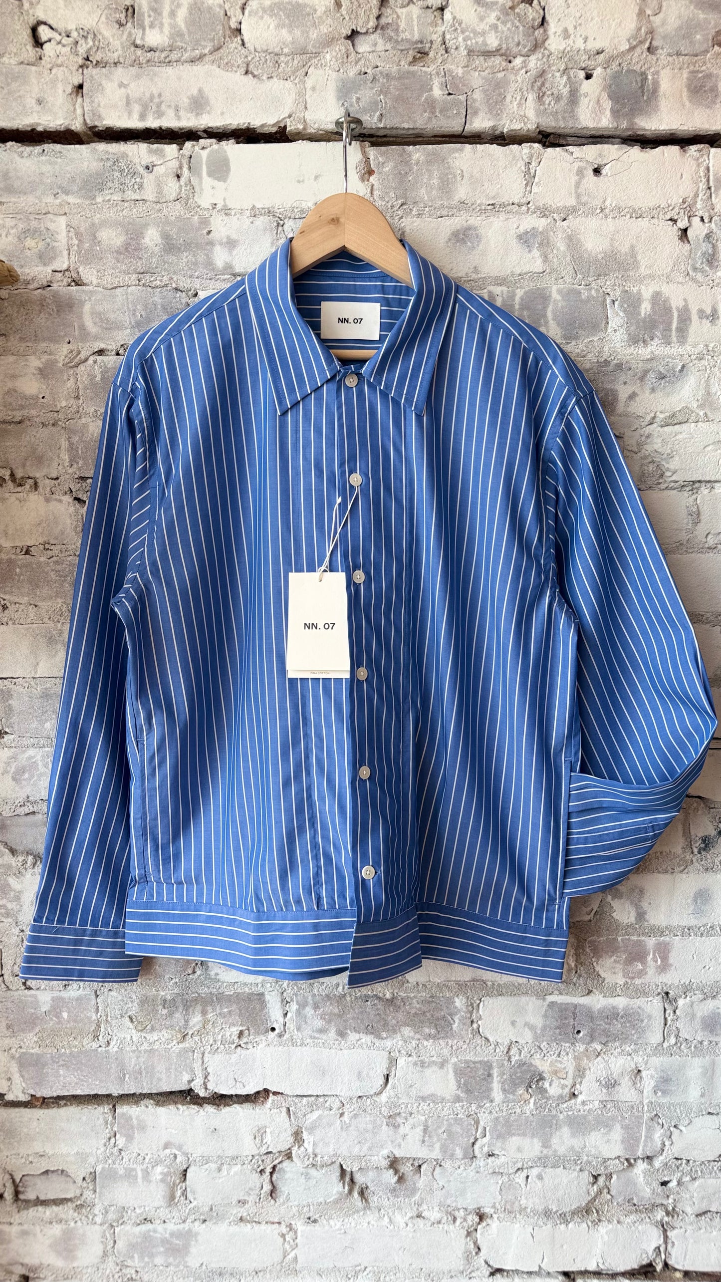 Reed Poplin Shirt - Aqua Stripe - DUNE + SALT