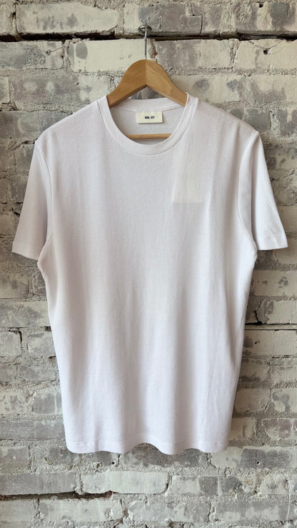 Clive Waffle-Knit SS Tee - White - DUNE + SALT