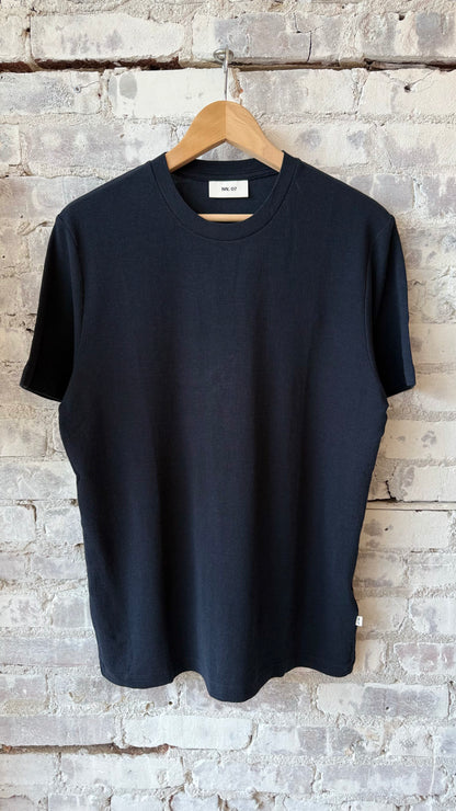 Clive Waffle-Knit SS Tee - Navy Blue - DUNE + SALT