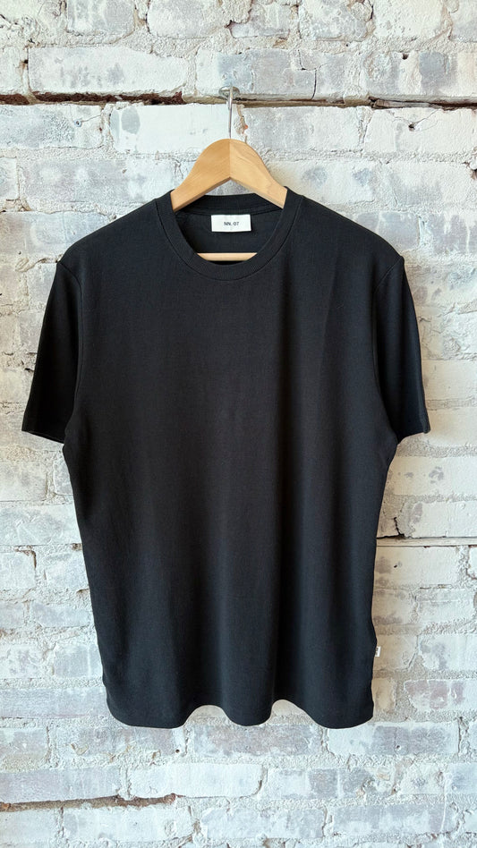 Clive Waffle-Knit SS Tee - Black - DUNE + SALT