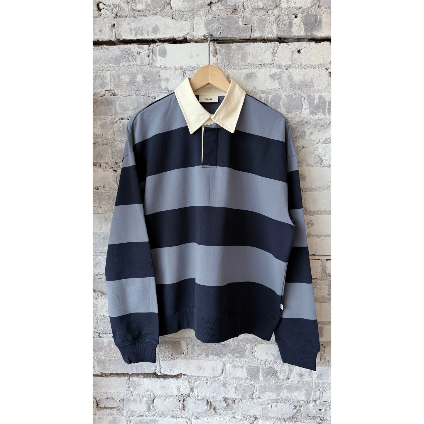 David Organic Cotton Sweatshirt - Blue Stripe - DUNE + SALT