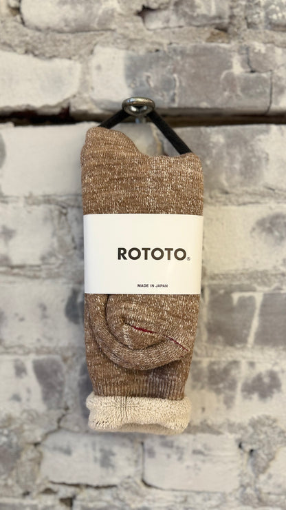 Double-Face Crew Socks - Camel - DUNE + SALT