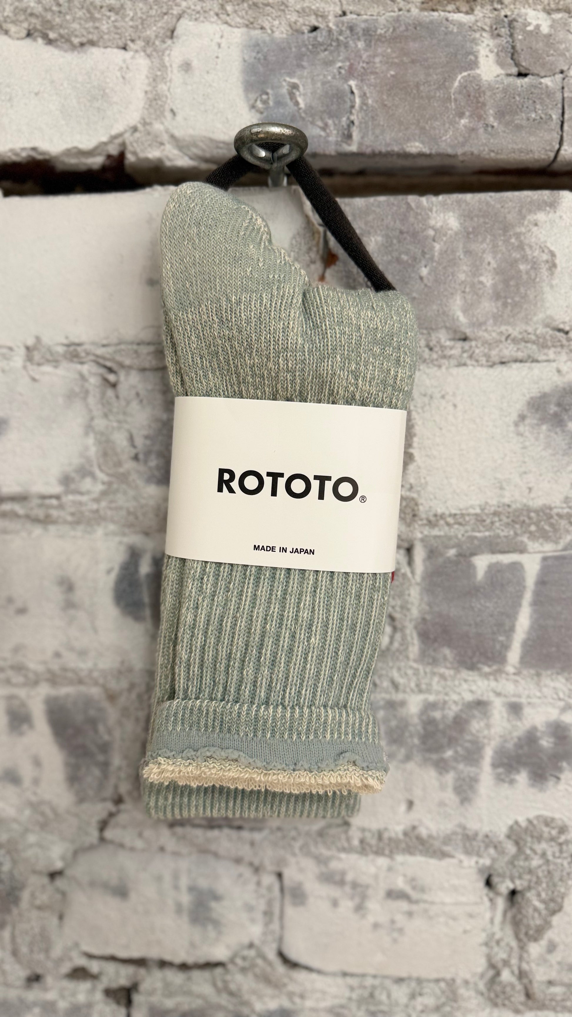 Double Face Organic Cotton Mini Crew Socks - Light Blue - DUNE + SALT