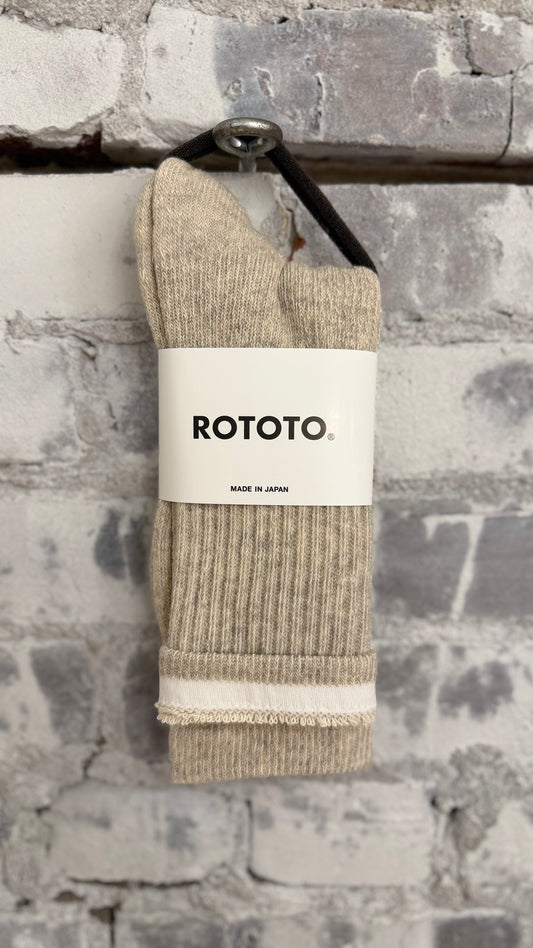 Double Face Organic Cotton Mini Crew Socks - Light Gray - DUNE + SALT