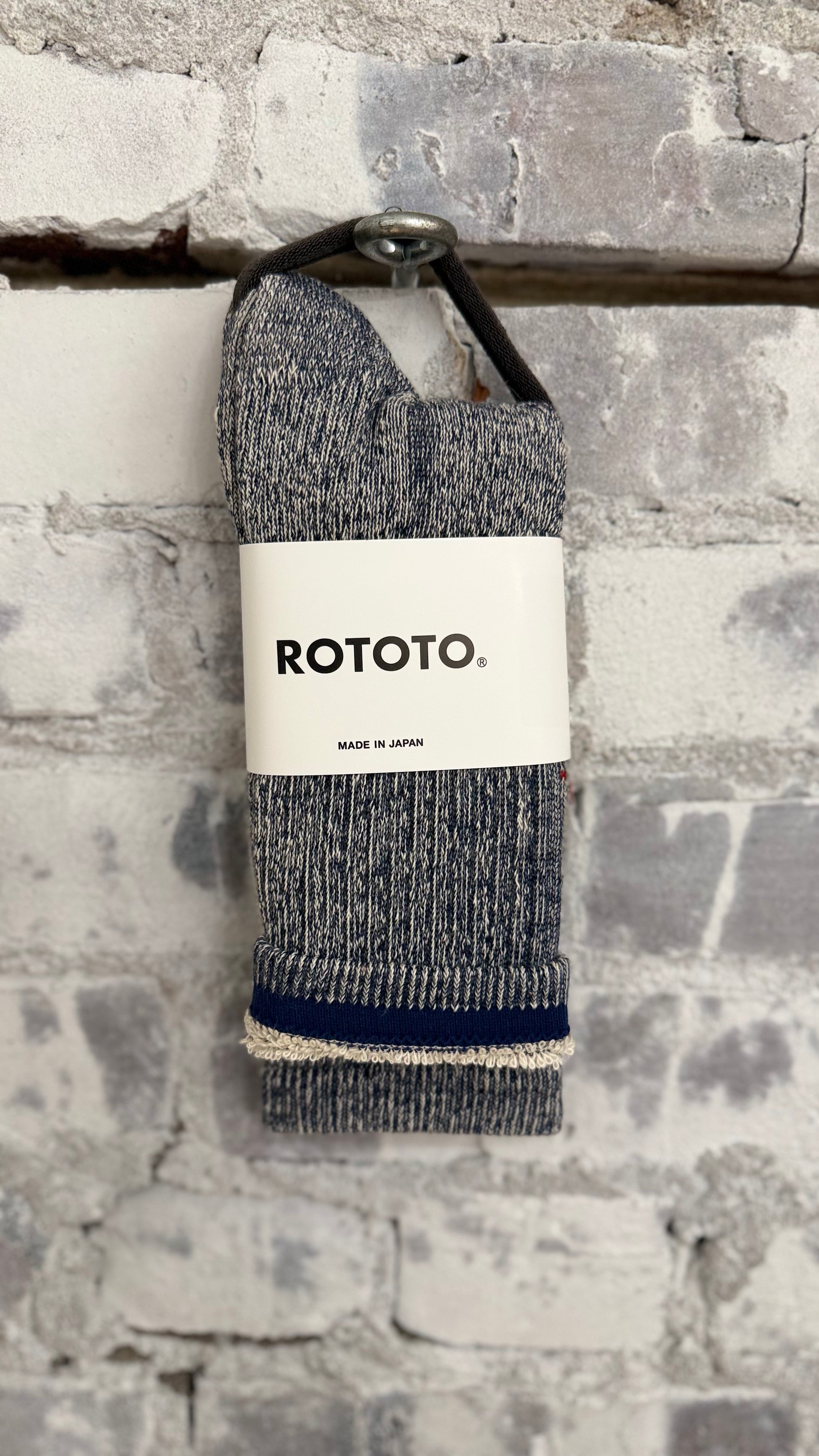Double Face Organic Cotton Mini Crew Socks - Navy - DUNE + SALT