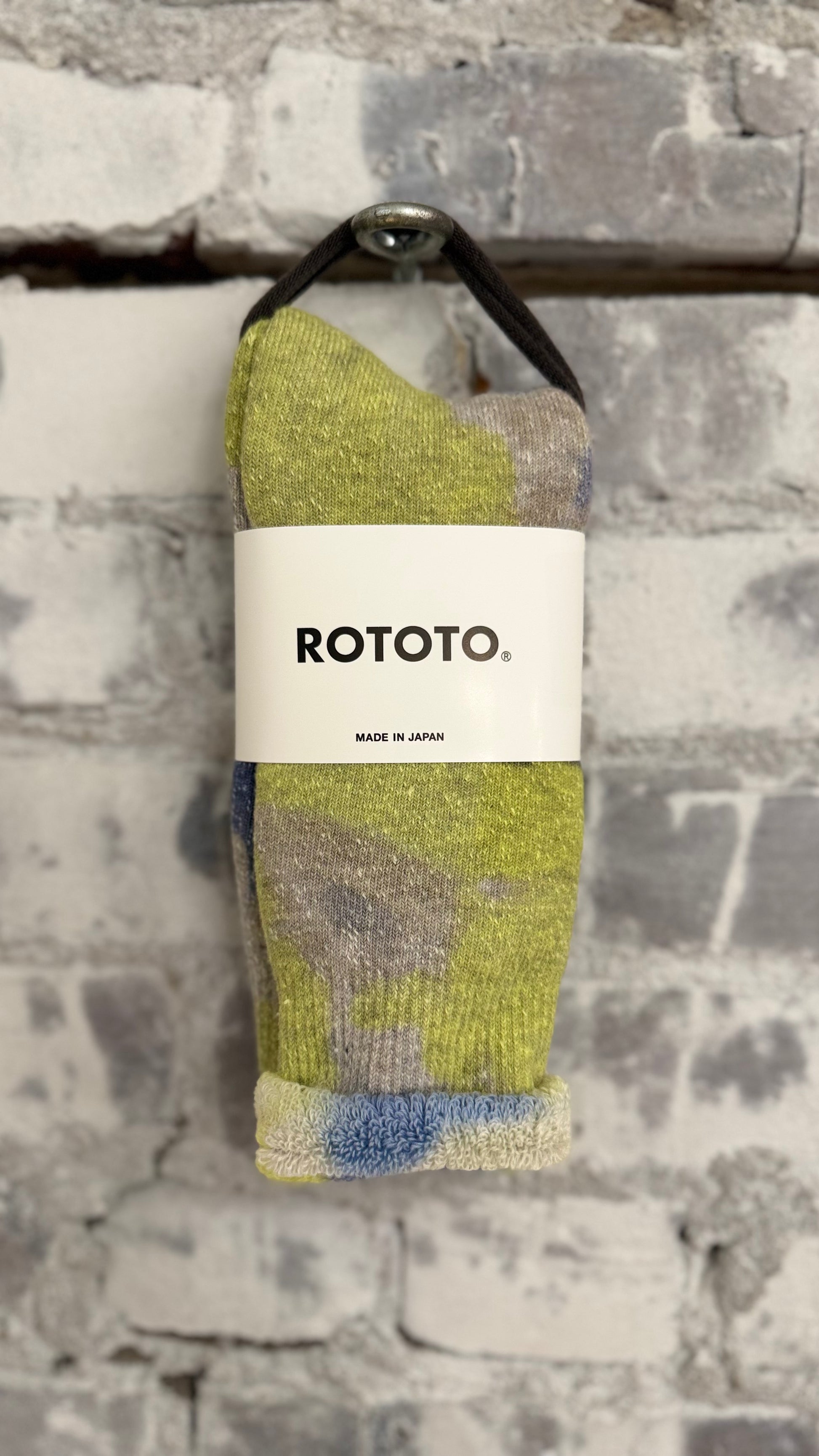 Tie Dye Pile Socks - Lime/Blue - DUNE + SALT