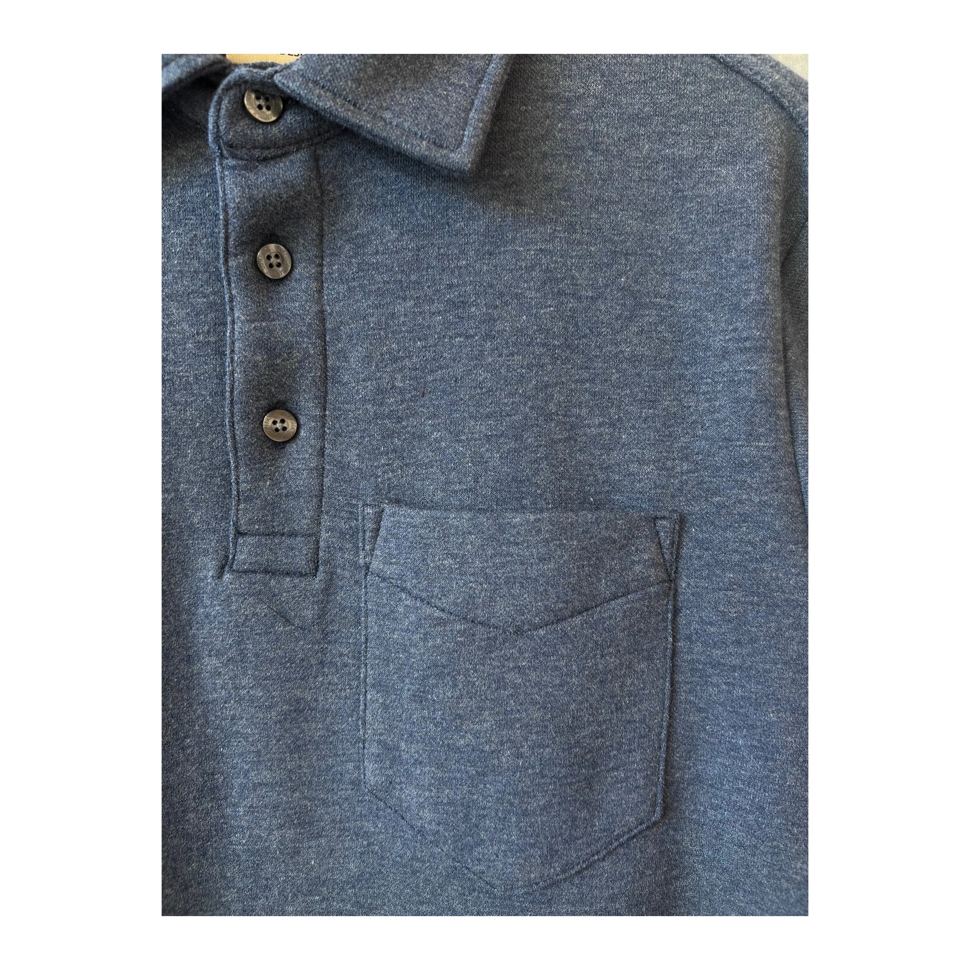 Cary L/S Ultra Soft Polo - Navy Heather - DUNE + SALT