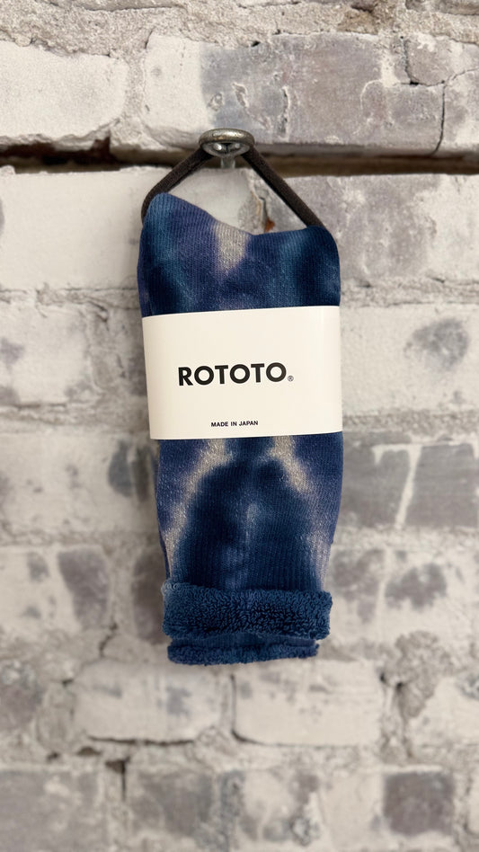 Tie Dye Pile Socks - Indigo Navy - DUNE + SALT