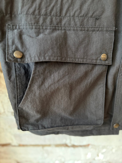 Cotton/Nylon Typewriter Stand Collar Shirt Jacket - Black - DUNE + SALT