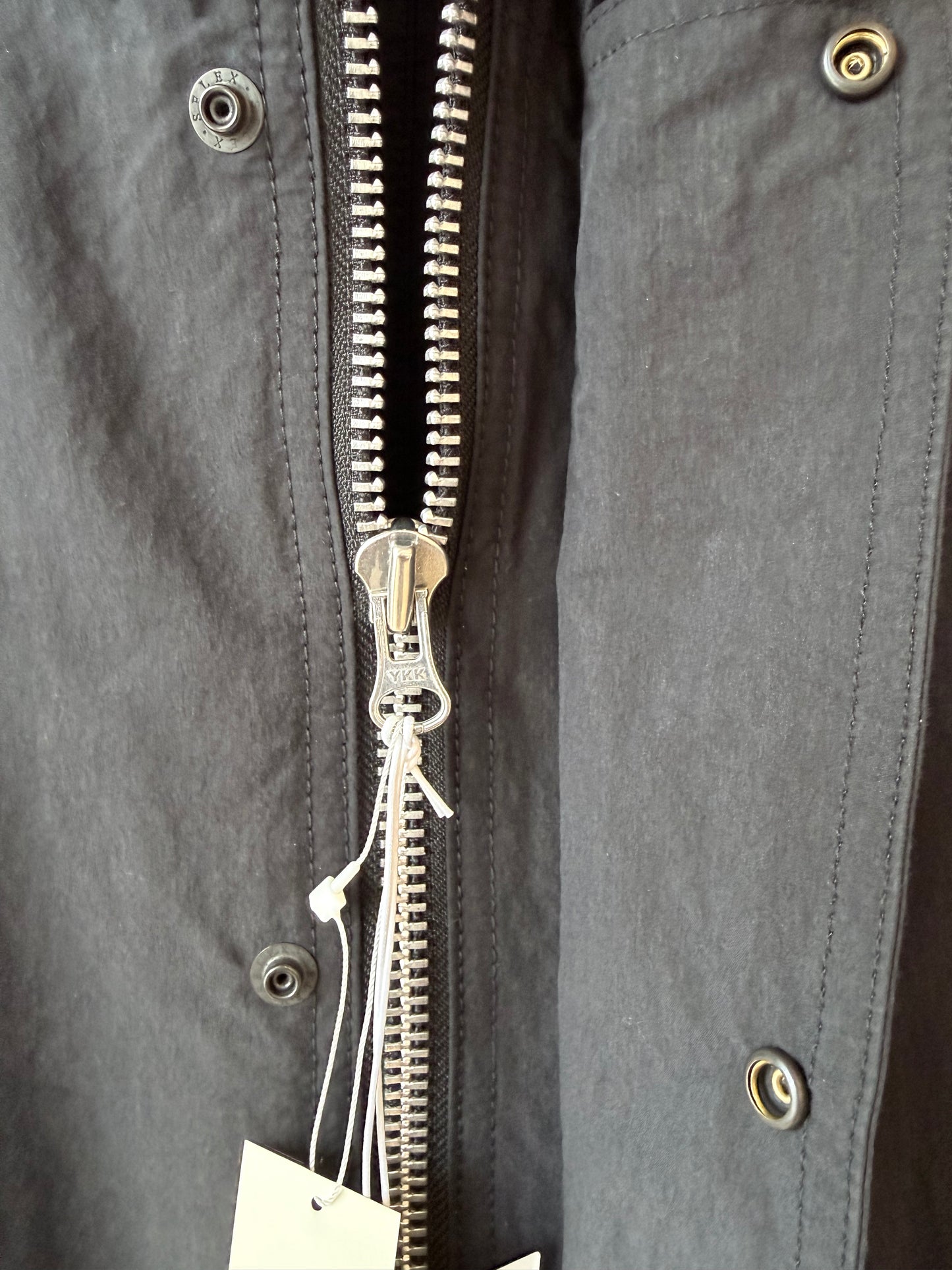 Cotton/Nylon Typewriter Stand Collar Shirt Jacket - Black - DUNE + SALT