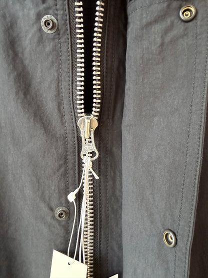 Cotton/Nylon Typewriter Stand Collar Shirt Jacket - Black - DUNE + SALT