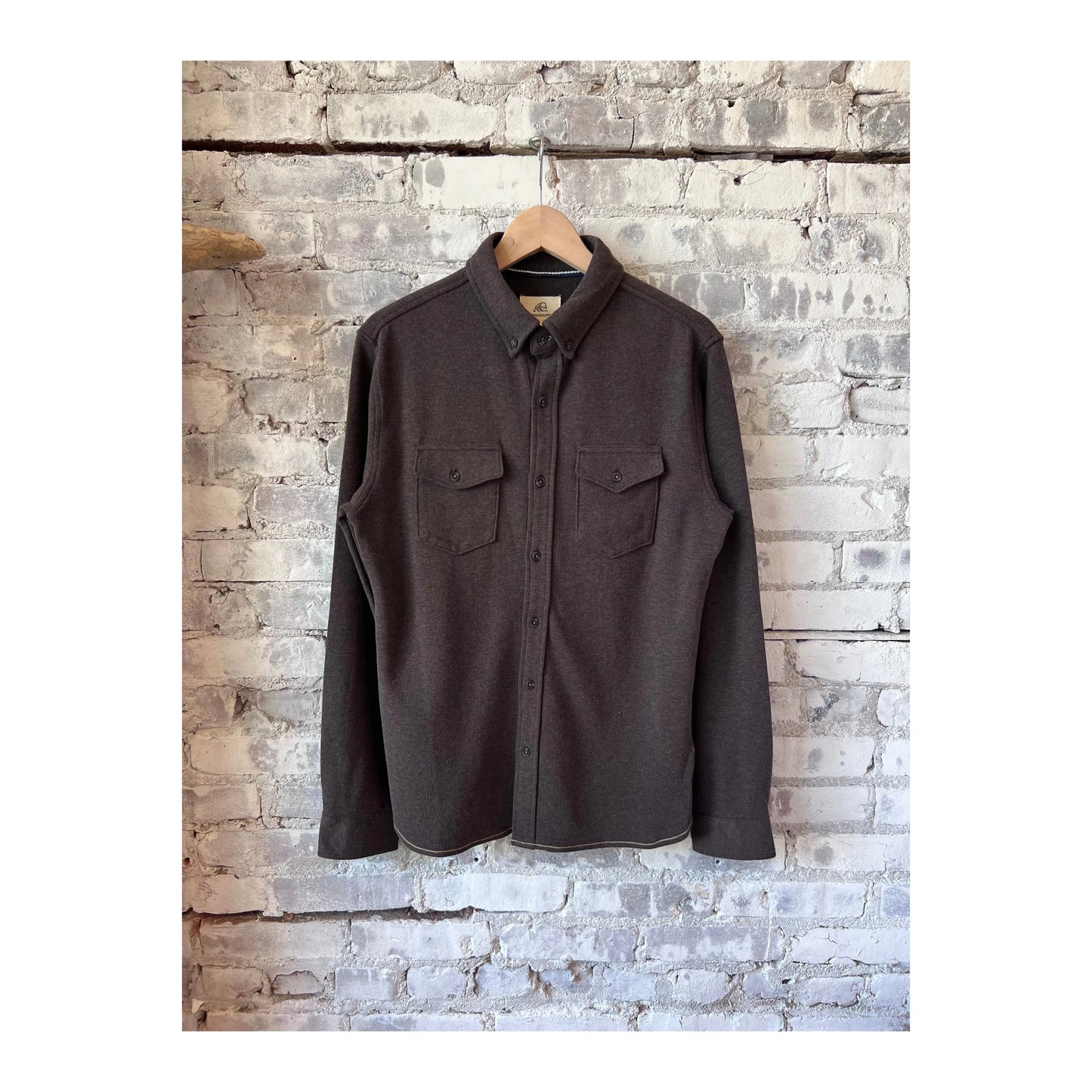 Rex Soft Knit Shirt - Dark Brown Heather - DUNE + SALT