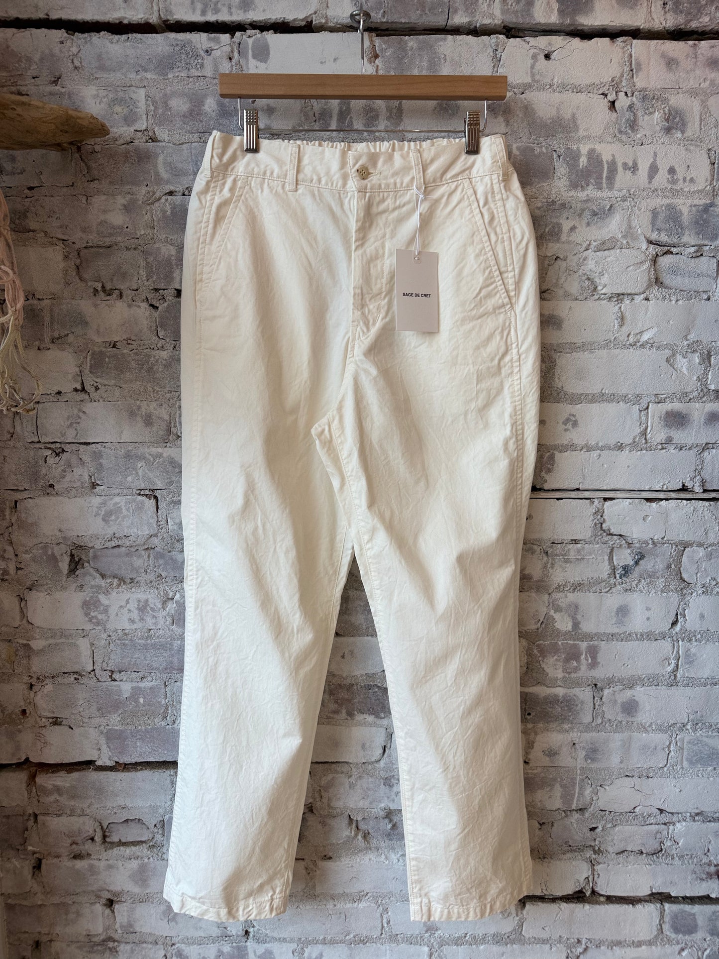 Tapered Chino Cloth Pant - Off-White - DUNE + SALT