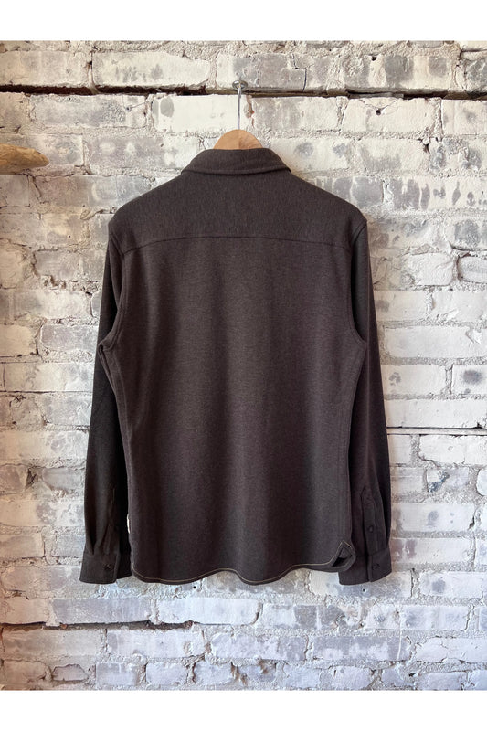 Rex Soft Knit Shirt - Dark Brown Heather - DUNE + SALT