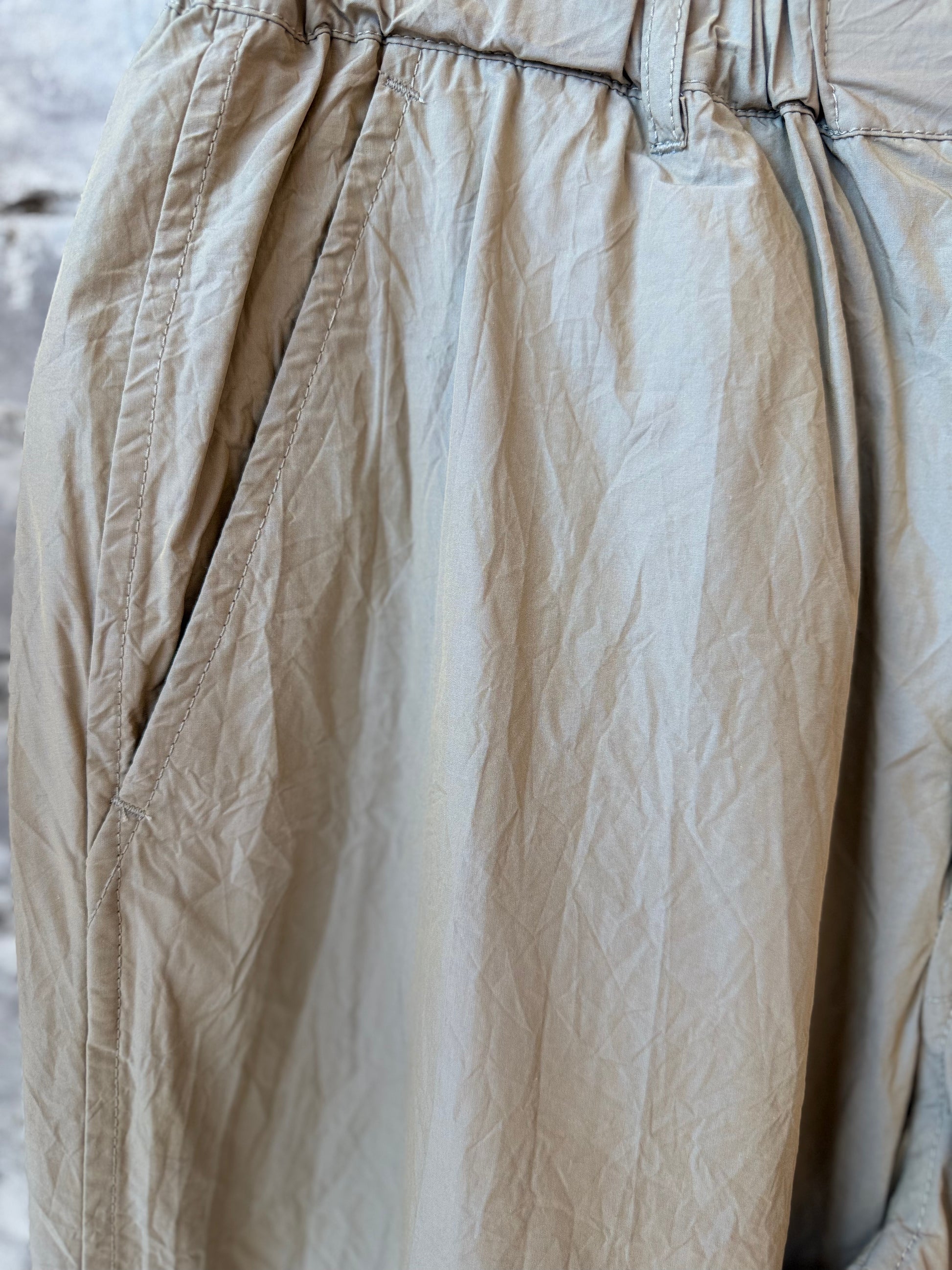 Tapered Crinkle Typewriter Easy Pant - Tan - DUNE + SALT