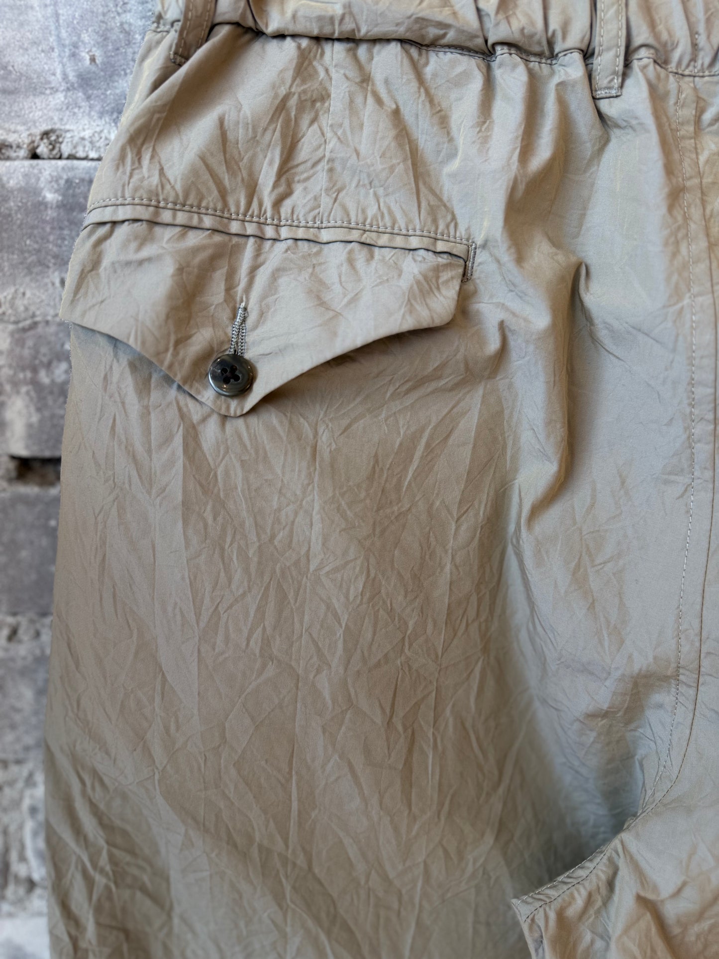 Tapered Crinkle Typewriter Easy Pant - Tan - DUNE + SALT