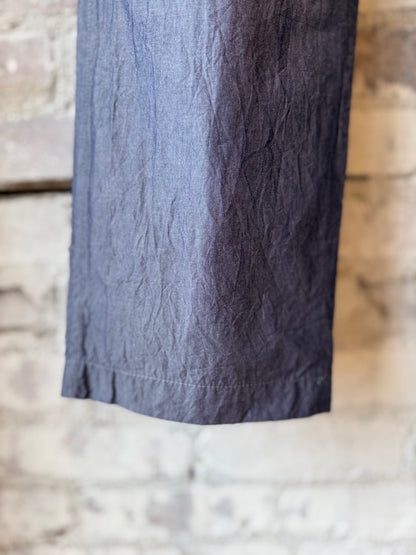 Tapered Crinkle Typewriter Easy Pant - Navy - DUNE + SALT