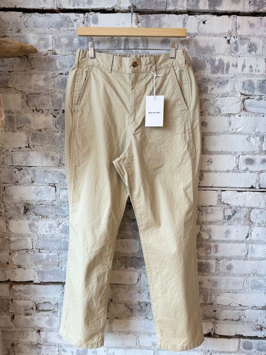 Tapered Chino Cloth Pant - Beige - DUNE + SALT