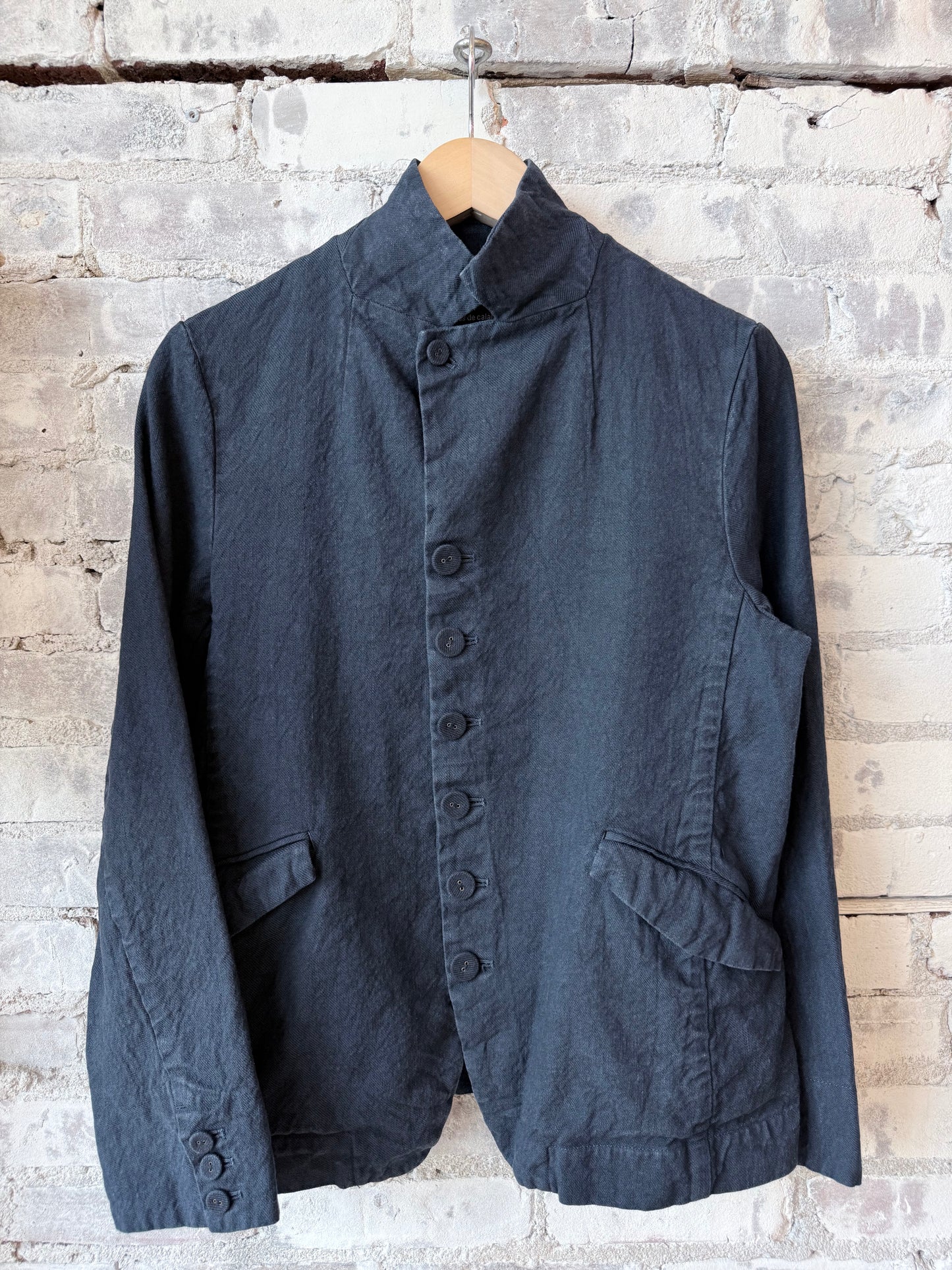 Soft, Washed Cotton-Linen Jacket - Navy - DUNE + SALT
