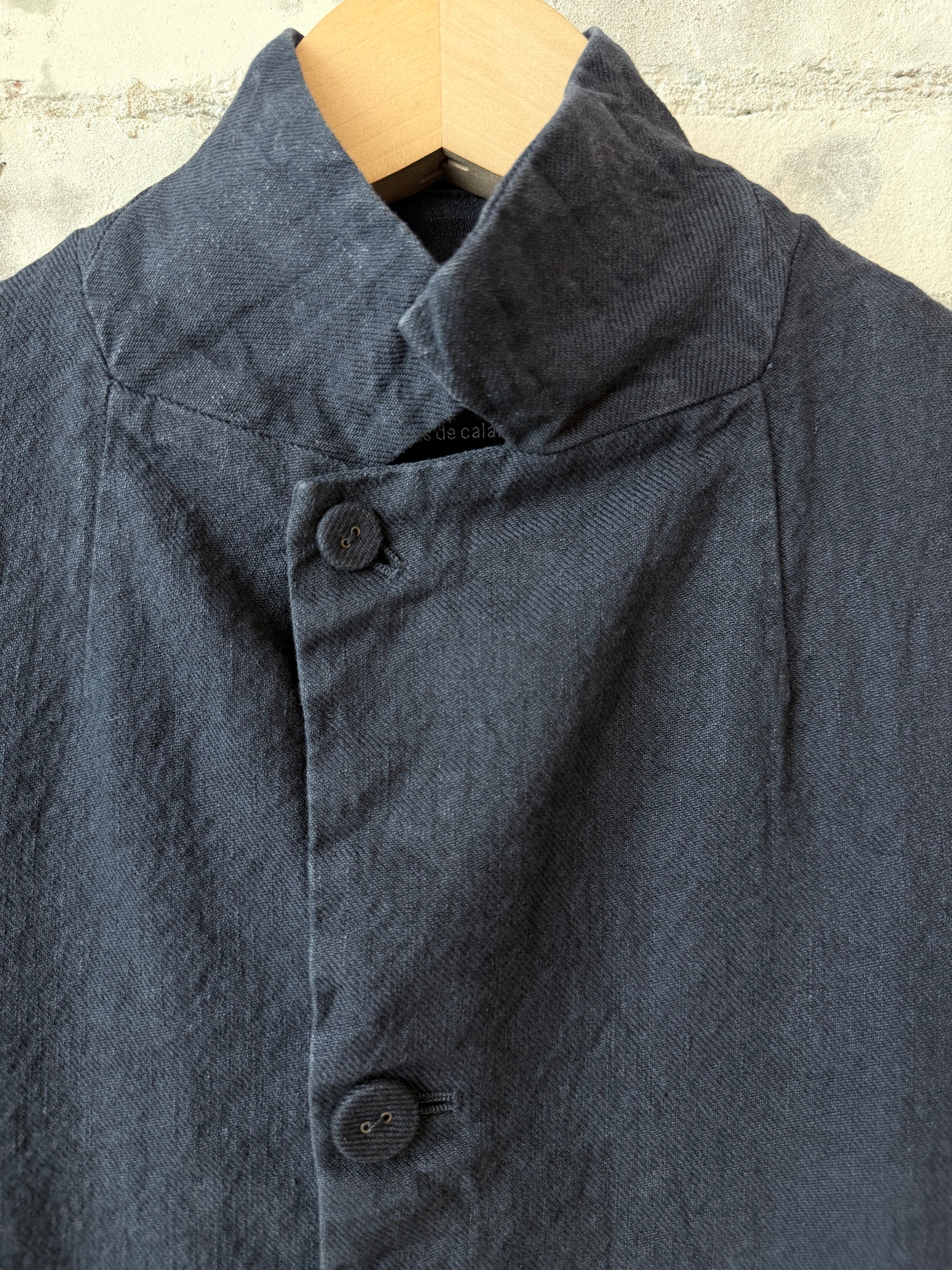Soft, Washed Cotton-Linen Jacket - Navy - DUNE + SALT