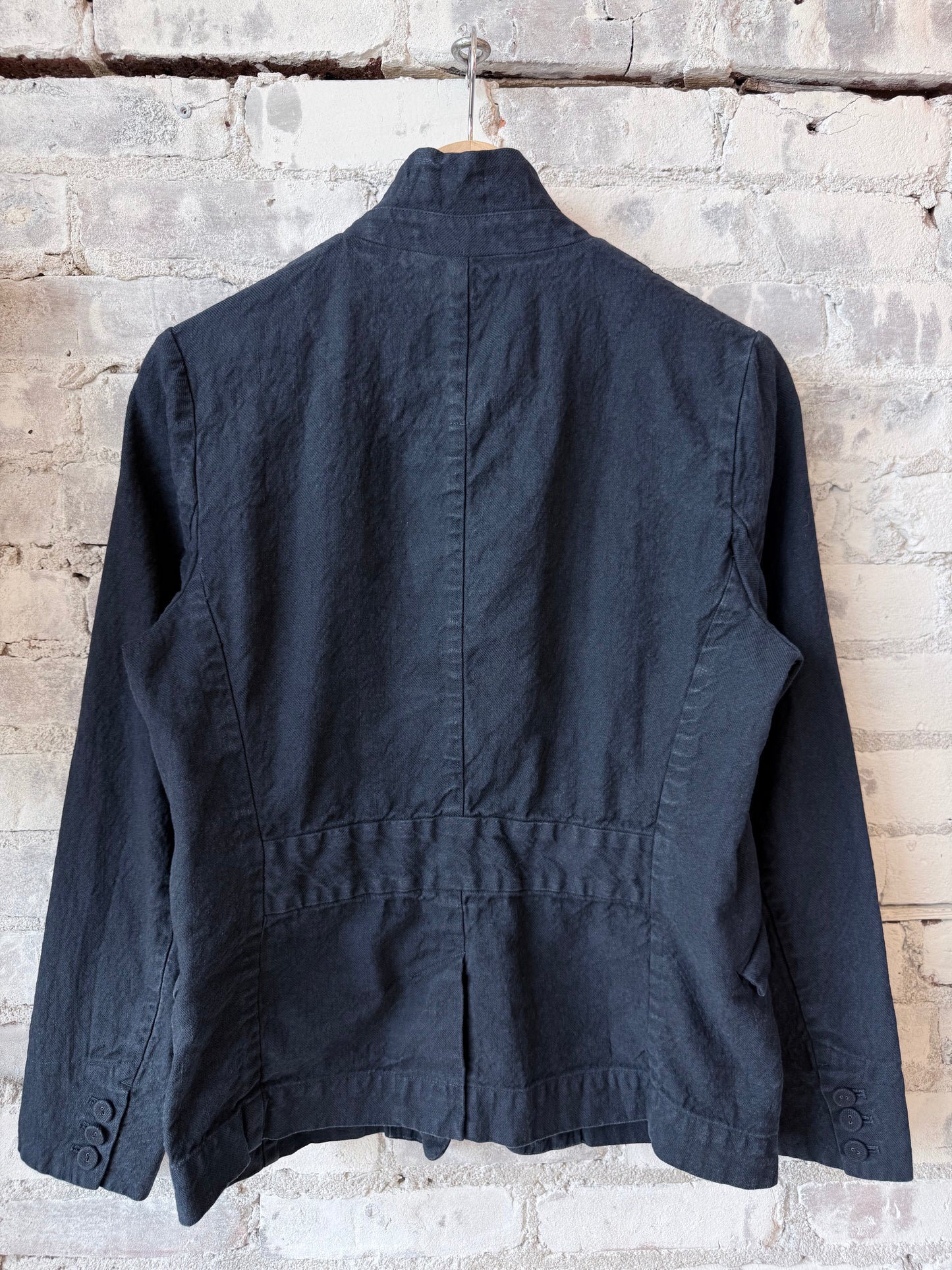 Soft, Washed Cotton-Linen Jacket - Navy - DUNE + SALT