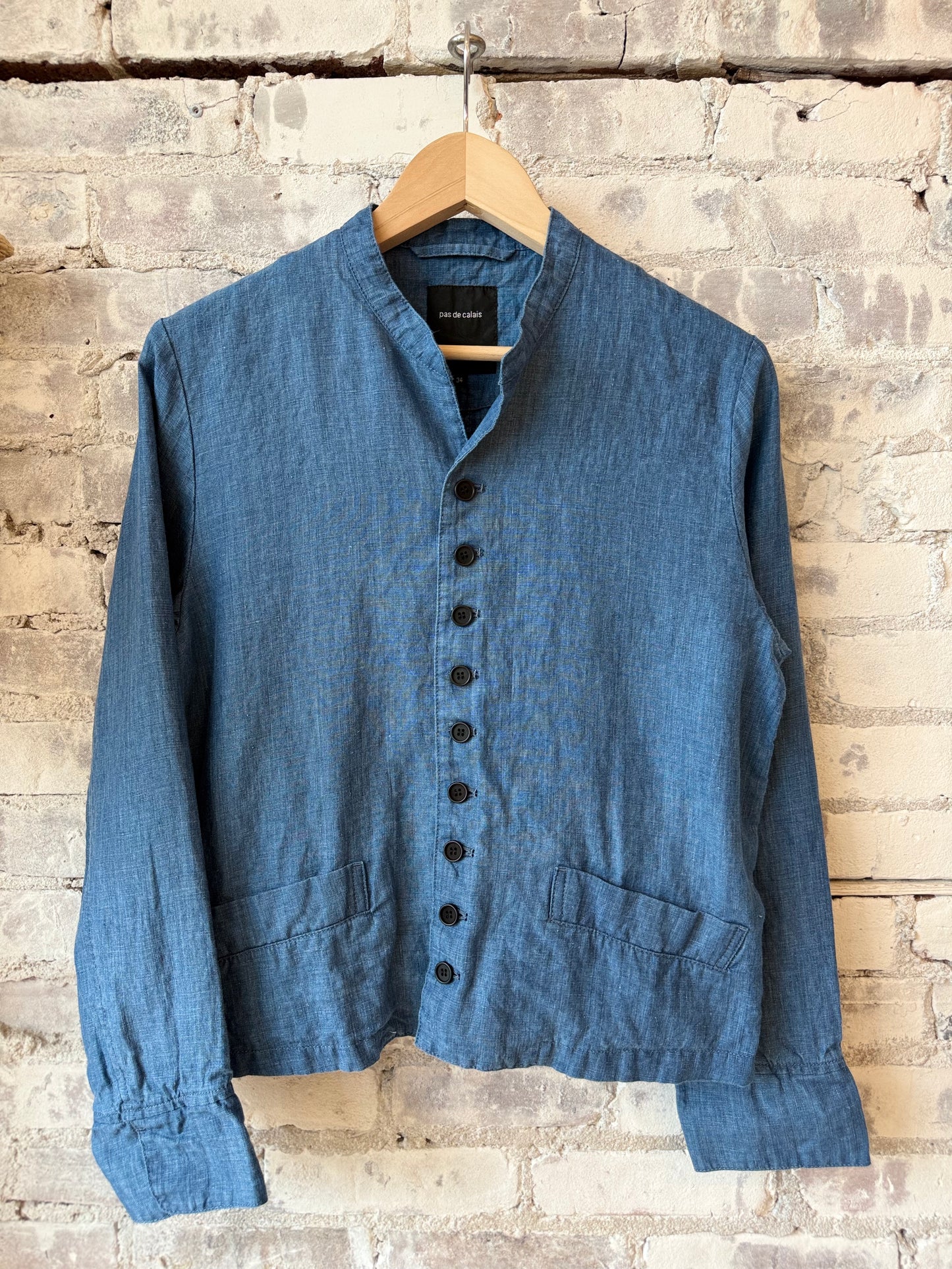 Indigo Linen Chambray Jacket - Light Indigo - DUNE + SALT