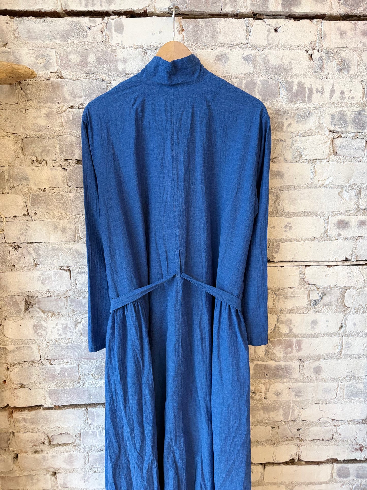 Organic Cotton Chambray Dress - Cobalt - DUNE + SALT